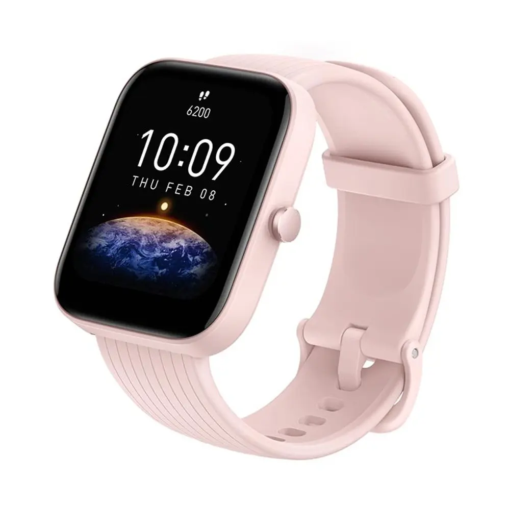 Amazfit Bip 3 5-ATM Water Resistance Smartwatch – Color: Pink – View 1
